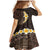 Brown Polynesia Family Matching Mermaid Dress and Hawaiian Shirt Plumeria Tropical Leaves With Galaxy Polynesian Art LT14 - Polynesian Pride