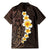 Brown Polynesia Family Matching Mermaid Dress and Hawaiian Shirt Plumeria Tropical Leaves With Galaxy Polynesian Art LT14 - Polynesian Pride