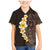 Brown Polynesia Family Matching Mermaid Dress and Hawaiian Shirt Plumeria Tropical Leaves With Galaxy Polynesian Art LT14 Son's Shirt Brown - Polynesian Pride