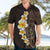 Brown Polynesia Hawaiian Shirt Plumeria Tropical Leaves With Galaxy Polynesian Art LT14 - Polynesian Pride