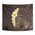 Brown Polynesia Tapestry Plumeria Tropical Leaves With Galaxy Polynesian Art LT14 - Polynesian Pride