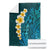 Turquosie Polynesia Blanket Plumeria Tropical Leaves With Galaxy Polynesian Art LT14 - Polynesian Pride