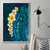 Turquosie Polynesia Canvas Wall Art Plumeria Tropical Leaves With Galaxy Polynesian Art LT14 - Polynesian Pride