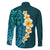 Turquosie Polynesia Family Matching Puletasi Dress and Hawaiian Shirt Plumeria Tropical Leaves With Galaxy Polynesian Art LT14 - Polynesian Pride