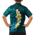 Turquosie Polynesia Hawaiian Shirt Plumeria Tropical Leaves With Galaxy Polynesian Art LT14 - Polynesian Pride