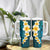 Turquosie Polynesia Tumbler With Handle Plumeria Tropical Leaves With Galaxy Polynesian Art