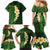 Green Polynesia Family Matching Mermaid Dress and Hawaiian Shirt Plumeria Tropical Leaves With Galaxy Polynesian Art LT14 - Polynesian Pride