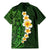 Green Polynesia Family Matching Mermaid Dress and Hawaiian Shirt Plumeria Tropical Leaves With Galaxy Polynesian Art LT14 - Polynesian Pride