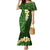 Green Polynesia Family Matching Mermaid Dress and Hawaiian Shirt Plumeria Tropical Leaves With Galaxy Polynesian Art LT14 Mom's Dress Green - Polynesian Pride