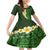 Green Polynesia Family Matching Off Shoulder Long Sleeve Dress and Hawaiian Shirt Plumeria Tropical Leaves With Galaxy Polynesian Art LT14 Daughter's Dress Green - Polynesian Pride