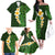 Green Polynesia Family Matching Off Shoulder Long Sleeve Dress and Hawaiian Shirt Plumeria Tropical Leaves With Galaxy Polynesian Art LT14 - Polynesian Pride