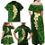 Green Polynesia Family Matching Off Shoulder Maxi Dress and Hawaiian Shirt Plumeria Tropical Leaves With Galaxy Polynesian Art LT14 - Polynesian Pride