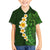 Green Polynesia Family Matching Off Shoulder Short Dress and Hawaiian Shirt Plumeria Tropical Leaves With Galaxy Polynesian Art LT14 Son's Shirt Green - Polynesian Pride