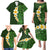 Green Polynesia Family Matching Puletasi Dress and Hawaiian Shirt Plumeria Tropical Leaves With Galaxy Polynesian Art LT14 - Polynesian Pride