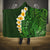 Green Polynesia Hooded Blanket Plumeria Tropical Leaves With Galaxy Polynesian Art LT14 One Size Green - Polynesian Pride