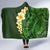 Green Polynesia Hooded Blanket Plumeria Tropical Leaves With Galaxy Polynesian Art LT14 - Polynesian Pride