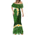 Green Polynesia Mermaid Dress Plumeria Tropical Leaves With Galaxy Polynesian Art LT14 - Polynesian Pride