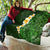 Green Polynesia Quilt Plumeria Tropical Leaves With Galaxy Polynesian Art LT14 - Polynesian Pride