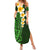 Green Polynesia Summer Maxi Dress Plumeria Tropical Leaves With Galaxy Polynesian Art LT14 Women Green - Polynesian Pride