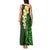 Green Polynesia Tank Maxi Dress Plumeria Tropical Leaves With Galaxy Polynesian Art LT14 - Polynesian Pride