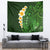 Green Polynesia Tapestry Plumeria Tropical Leaves With Galaxy Polynesian Art LT14 - Polynesian Pride