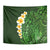 Green Polynesia Tapestry Plumeria Tropical Leaves With Galaxy Polynesian Art LT14 - Polynesian Pride