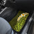 Lime Green Tropical Plumeria With Galaxy Polynesian Art Car Mats LT14 - Polynesian Pride