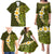 Lime Green Tropical Plumeria With Galaxy Polynesian Art Family Matching Puletasi Dress and Hawaiian Shirt LT14 - Polynesian Pride