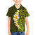 Lime Green Tropical Plumeria With Galaxy Polynesian Art Family Matching Short Sleeve Bodycon Dress and Hawaiian Shirt LT14 Son's Shirt Lime Green - Polynesian Pride