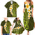 Lime Green Tropical Plumeria With Galaxy Polynesian Art Family Matching Summer Maxi Dress and Hawaiian Shirt LT14 - Polynesian Pride