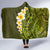 Lime Green Tropical Plumeria With Galaxy Polynesian Art Hooded Blanket LT14 - Polynesian Pride