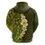 Lime Green Tropical Plumeria With Galaxy Polynesian Art Hoodie LT14 - Polynesian Pride