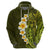 Lime Green Tropical Plumeria With Galaxy Polynesian Art Hoodie LT14 - Polynesian Pride