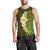 Lime Green Tropical Plumeria With Galaxy Polynesian Art Men Tank Top LT14 - Polynesian Pride