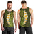 Lime Green Tropical Plumeria With Galaxy Polynesian Art Men Tank Top LT14 - Polynesian Pride