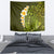 Lime Green Tropical Plumeria With Galaxy Polynesian Art Tapestry LT14 - Polynesian Pride