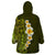 Lime Green Tropical Plumeria With Galaxy Polynesian Art Wearable Blanket Hoodie LT14 - Polynesian Pride