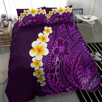 Purple Tropical Plumeria With Galaxy Polynesian Art Bedding Set LT14 - Polynesian Pride