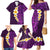 Purple Tropical Plumeria With Galaxy Polynesian Art Family Matching Mermaid Dress and Hawaiian Shirt LT14 - Polynesian Pride