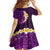 Purple Tropical Plumeria With Galaxy Polynesian Art Family Matching Off Shoulder Long Sleeve Dress and Hawaiian Shirt LT14 - Polynesian Pride