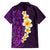 Purple Tropical Plumeria With Galaxy Polynesian Art Family Matching Off Shoulder Maxi Dress and Hawaiian Shirt LT14 - Polynesian Pride