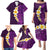 Purple Tropical Plumeria With Galaxy Polynesian Art Family Matching Puletasi Dress and Hawaiian Shirt LT14 - Polynesian Pride