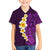 Purple Tropical Plumeria With Galaxy Polynesian Art Family Matching Puletasi Dress and Hawaiian Shirt LT14 Son's Shirt Purple - Polynesian Pride