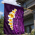 Purple Tropical Plumeria With Galaxy Polynesian Art Garden Flag LT14 - Polynesian Pride