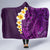 Purple Tropical Plumeria With Galaxy Polynesian Art Hooded Blanket LT14 - Polynesian Pride