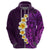 Purple Tropical Plumeria With Galaxy Polynesian Art Hoodie LT14 - Polynesian Pride