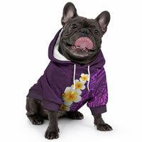 Purple Tropical Plumeria With Galaxy Polynesian Art Pet Hoodie LT14 - Polynesian Pride