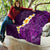 Purple Tropical Plumeria With Galaxy Polynesian Art Quilt LT14 - Polynesian Pride