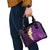 Purple Tropical Plumeria With Galaxy Polynesian Art Shoulder Handbag LT14 - Polynesian Pride