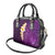 Purple Tropical Plumeria With Galaxy Polynesian Art Shoulder Handbag LT14 - Polynesian Pride